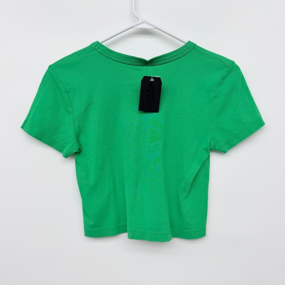 Junk Food NYC Pickleball Social Club Graphic Crop Tee Womens Small Green - Picture 7 of 8